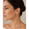 image:imagePAVOI 14K Gold Plated Huggie Earrings for Women  Gold Earrings Hoops with Heart Shaped Cubic Zirconia  Hypoallergenic Cartilage Trendy Fashion Huggie Hoop  Dainty Romantic Everyday JewelryWhite Gold