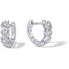 image:imagePAVOI 14K Gold Plated Huggie Earrings for Women  Gold Earrings Hoops with Heart Shaped Cubic Zirconia  Hypoallergenic Cartilage Trendy Fashion Huggie Hoop  Dainty Romantic Everyday JewelryWhite Gold