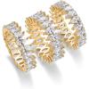 image:imagePAVOI 14K Gold Plated Eternity Ring Set  3 Ring Pack Stackable Wedding Bands for Women with Cubic Zirconia  Pear amp Marquise CZ Eternity Band Hypoallergenic Statement Bridal JewelryYellow Gold