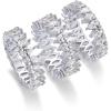 image:imagePAVOI 14K Gold Plated Eternity Ring Set  3 Ring Pack Stackable Wedding Bands for Women with Cubic Zirconia  Pear amp Marquise CZ Eternity Band Hypoallergenic Statement Bridal JewelryWhite Gold