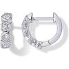 image:imagePAVOI 14K Gold Plated Huggie Earrings for Women  Gold Earrings Hoops with Heart Shaped Cubic Zirconia  Hypoallergenic Cartilage Trendy Fashion Huggie Hoop  Dainty Romantic Everyday JewelryWhite Gold
