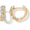 image:imagePAVOI 14K Gold Plated Huggie Earrings for Women  Gold Earrings Hoops with Heart Shaped Cubic Zirconia  Hypoallergenic Cartilage Trendy Fashion Huggie Hoop  Dainty Romantic Everyday JewelryYellow Gold