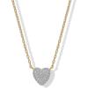 image:imagePAVOI 14K Gold Plated Necklaces for Women  Puffed Heart Pav Gold Necklace with Cubic Zirconia  Dainty Cute Heart Pendant Necklace Women  Trendy Hypoallergenic Romantic Everyday Jewelry GiftYellow Gold