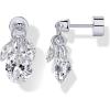 image:imagePAVOI 14K Gold Plated Stud Earrings for Women  Dangle Drop Cubic Zirconia Flatback Gold Stud Earrings  Marquise amp Pear CZ  Hypoallergenic Multiple Piercing Earscape Trendy JewelryWhite Gold
