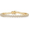 image:imagePAVOI 14K Yellow Gold Plated Tennis Bracelets  San Marco Statement Tennis Gold Bracelet for Women with Cubic Zirconia  Adjustable Box Clasp with Safety Latch  Trendy Bridal Jewelry  Yellow 7