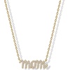 image:imagePAVOI 14K Gold Plated Mom Necklace for Women  Cubic Zirconia Mama Necklace Gold Jewelry Gifts for Mothers Day  Dainty Pendant New Mom JewelryMom Script