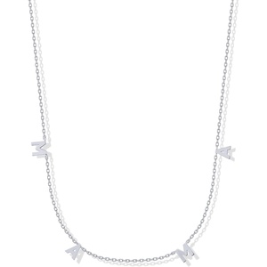 image:imagePAVOI 14K Gold Plated Mom Necklace for Women  Cubic Zirconia Mama Necklace Gold Jewelry Gifts for Mothers Day  Dainty Pendant New Mom JewelryMama