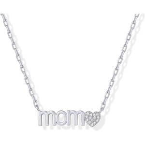 image:imagePAVOI 14K Gold Plated Mom Necklace for Women  Cubic Zirconia Mama Necklace Gold Jewelry Gifts for Mothers Day  Dainty Pendant New Mom JewelryMom