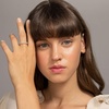 image:imagePAVOI 14K Gold Plated Eternity Ring for Women  SquareCut Cubic Zirconia Rings  Stackable Love Wedding BandRose Gold