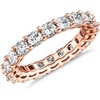 image:imagePAVOI 14K Gold Plated Eternity Ring for Women  SquareCut Cubic Zirconia Rings  Stackable Love Wedding BandRose Gold