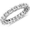 image:imagePAVOI 14K Gold Plated Eternity Ring for Women  SquareCut Cubic Zirconia Rings  Stackable Love Wedding BandWhite Gold