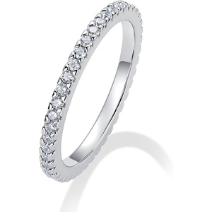 image:imagePAVOI Waterproof Wedding Band for Women 14K Gold Plated Eternity RingWhite Gold