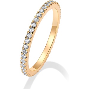 image:imagePAVOI Waterproof Wedding Band for Women 14K Gold Plated Eternity RingYellow Gold